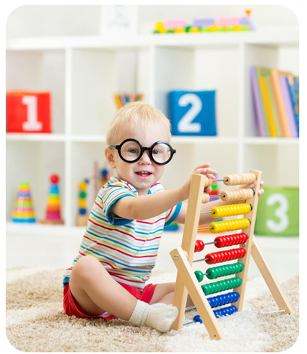 Child learning mathematics